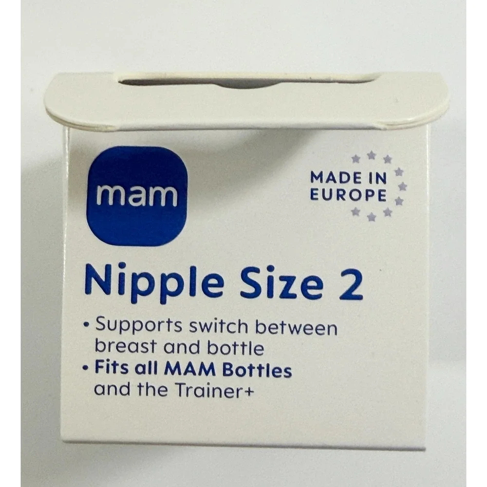 MAM Bottle Nipples Medium Flow Nipple Sizel 2, for 2+ Months (4 Packs of 3)